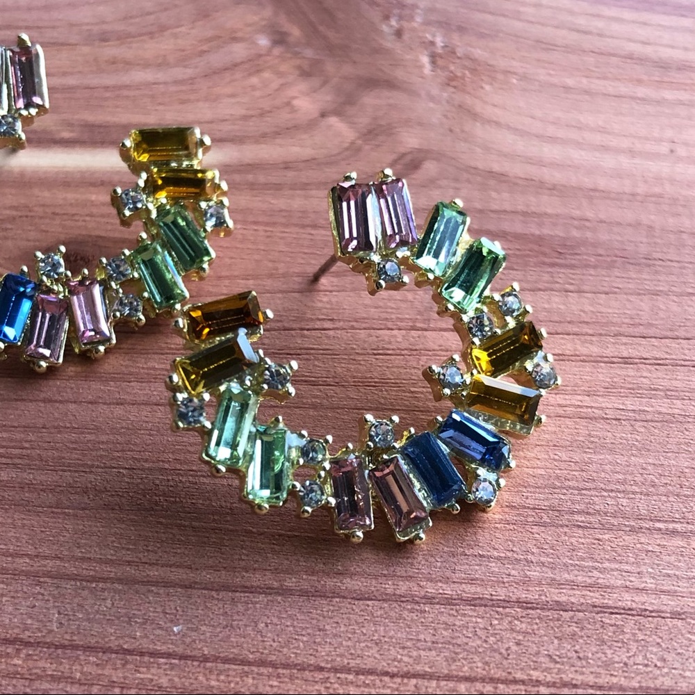 Colorful Crystal Drop Earrings! - Picture 4 of 5